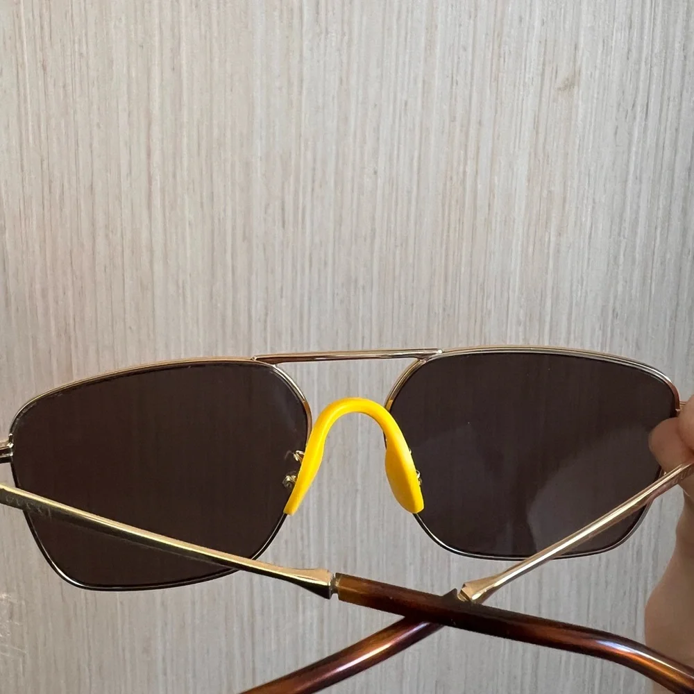 Gucci Gold and Yellow Sunglasses GG0743S - Picture 2 of 8